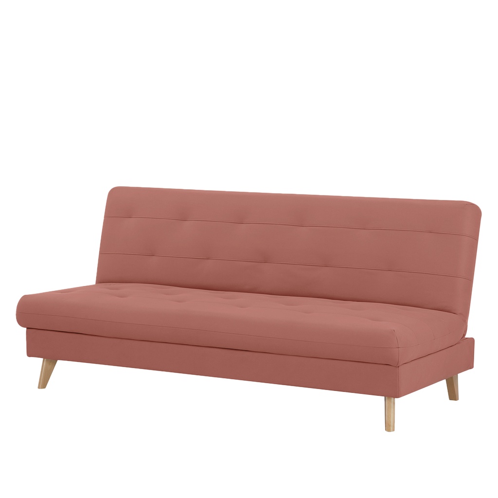 Futón con almacenaje Argis rosado