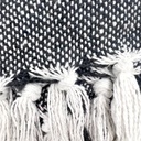 Manta Boho pompones negros 130x170cm
