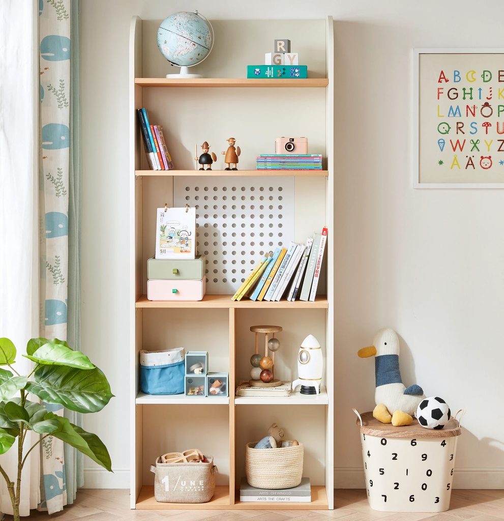 Librero Mosi blanco madera