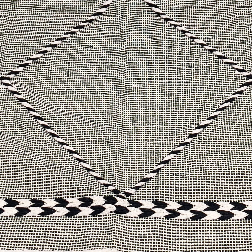 Alfombra Boho rombos BN 160x230cm