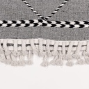 Alfombra Boho rombos BN 160x230cm