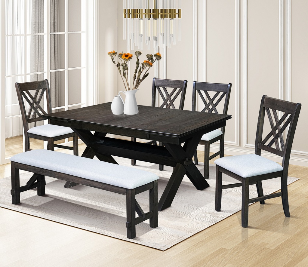 Juego Comedor 6 sillas Sohag beige