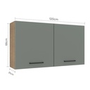 Aéreo cocina Agata gris 2 puertas 80cm