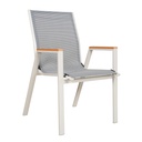 Juego comedor terraza 6 sillas Erie champagne