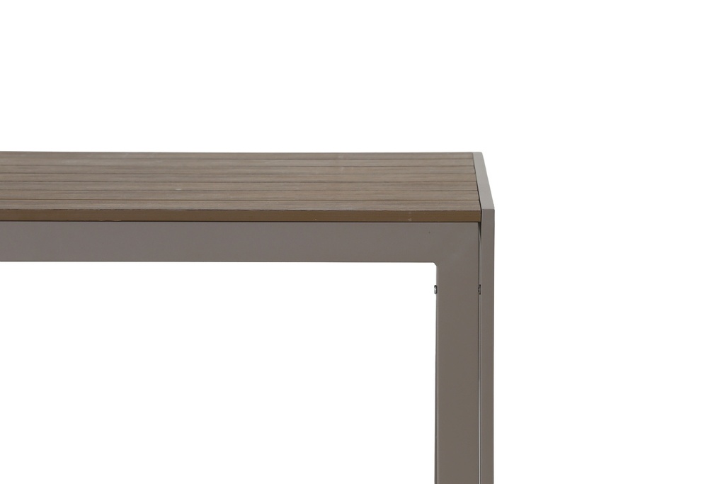 Juego comedor terraza 2 bancos Elko champagne