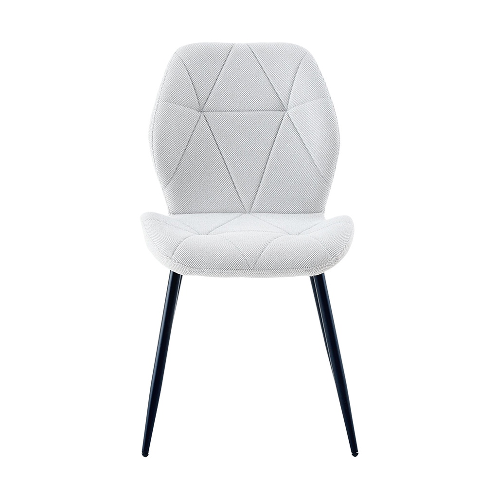 Juego comedor Khissa B  4 sillas Aziza gris claro