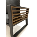 Juego living terraza seccional Beckman gris