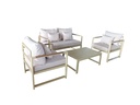 Juego living terraza Mykonos 2-1-1 beige