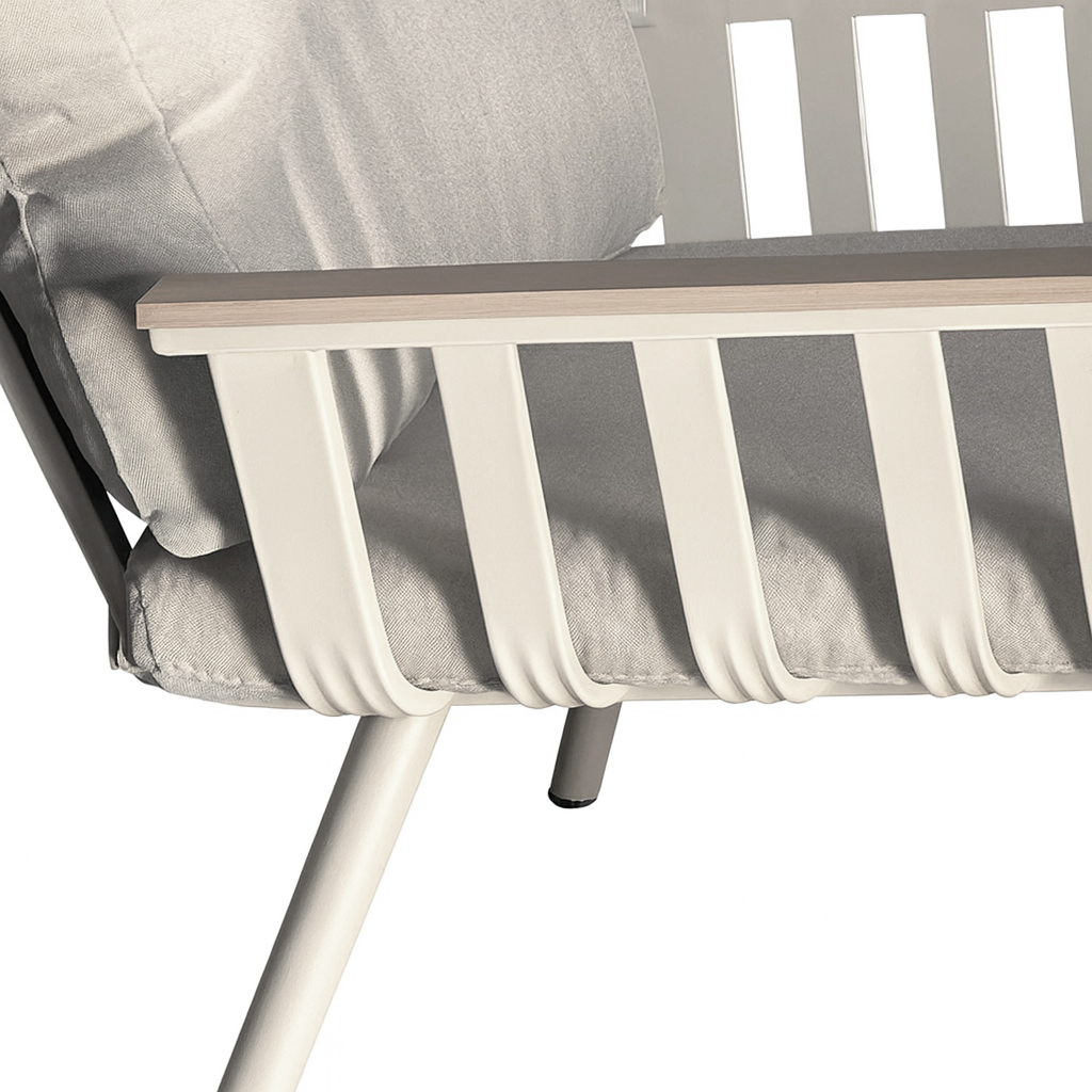 Juego living terraza Lorenzo 3-1-1 beige