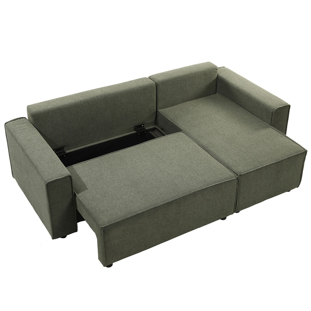 Sofá cama seccional Vito verde edición touch