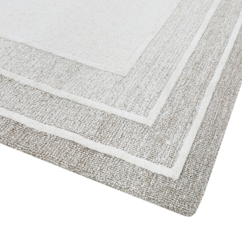 Alfombra 200x300cm JH Recuadro marfil/beige