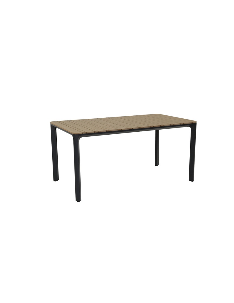 Juego comedor terraza 6 sillas Ely gris oscuro