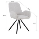 Silla comedor Yelcho gris claro