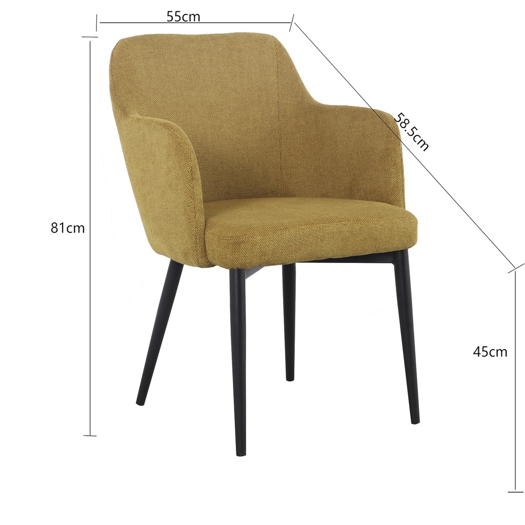 Silla comedor Tyndall amarillo