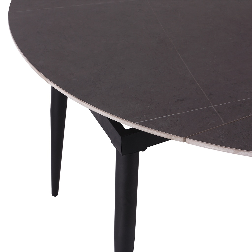 Mesa redonda extensible 6 puestos Turín gris