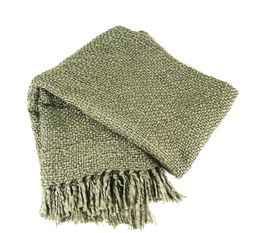 [230034268] Manta 130x170cm verde con flecos